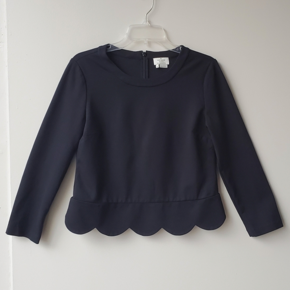 Kate Spade Scalloped Hem Top